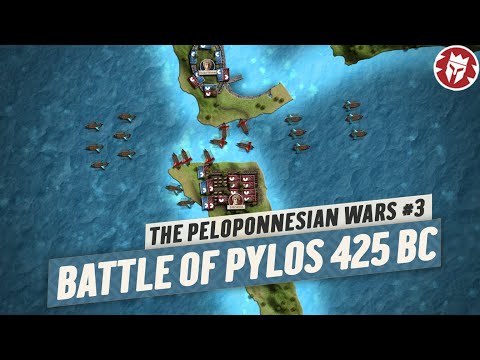 Battle of Pylos 425 BC - Peloponnesian War #3 History 4K DOCUMENTARY