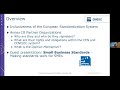 Inclusiveness of the European Standardization System: involvement of societal stakeholders & SMEs.