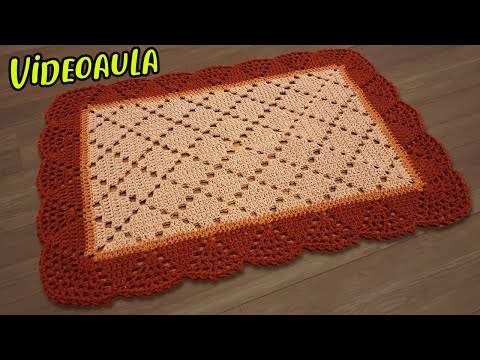 VIDEOAULA tapete retangular FÁCIL E LINDO em crochê! #UlissesBalder