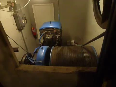 AMAZING 1907 Otis Pull The Rope Traction Freight Elevator At An ?? Location In NYC