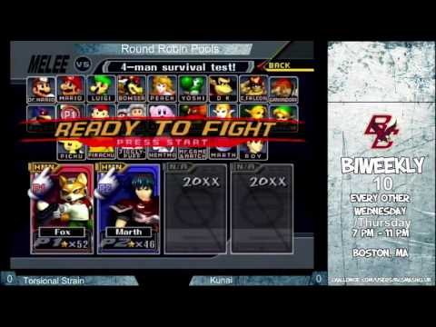 BC Biweekly 10: Group A RR - Kunai (Marth) vs. Torsional Strain (Fox)