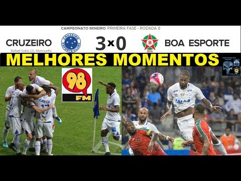 CRUZEIRO 3 x 0 BOA ESPORTE & Bom Humor 98FM, Melhores Momentos - Camp. Mineiro 2018 8ª Rodada