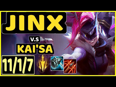K1NG (JINX) vs KAI'SA - 11/1/7 KDA BOTTOM ADC CHALLENGER GAMEPLAY - OC
