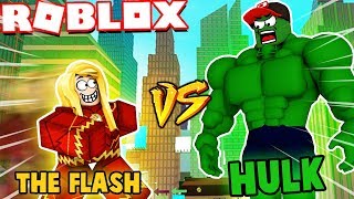 ROBLOX - HULK VS THE FLASH | VITO VS BELLA (Roblox Superhero Tycoon)