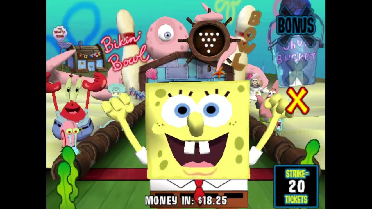 SpongeBob SquarePants: Bikini Bottom Bowling - SpongeBob - Gameplay (TeknoParrot / RTX GPU)