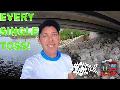 Magnet fishing under a late 1800's railroad bridge! #magnetfishing