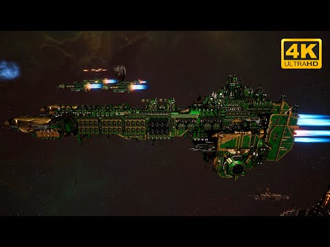Salamanders vs Chaos - Skalgrim Mod - 4K Quality - Battlefleet Gothic Armada 2