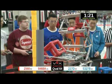 2015 VRC Math Q64 - 2560 8468A vs 217D 5327B - 71 to 41 - VEX Worlds 2015 - Math Division
