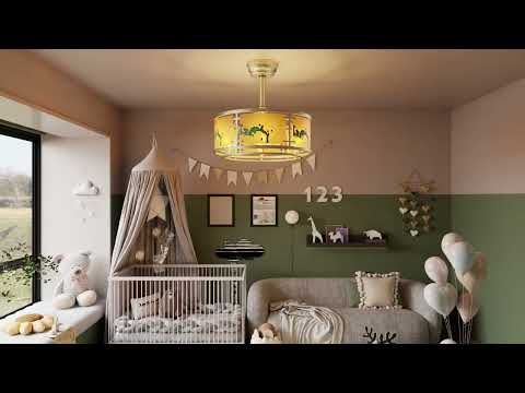 20" Indoor Gold Shade Clear Blade Low Profile Modern Acrylic Ceiling Fan with Light And Remote Control