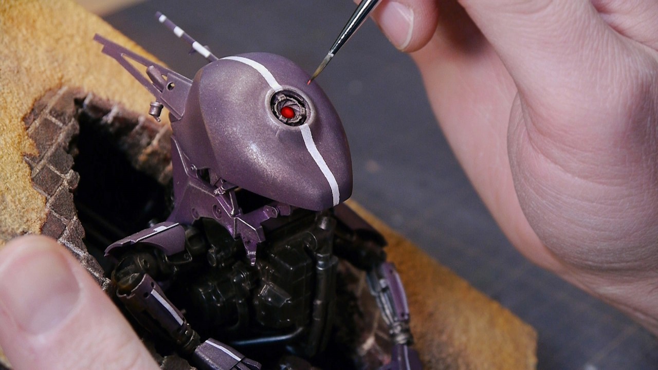 I made a ROBOT DIORAMA wall art from a Honda | Collab build with @ScaleModelGeek