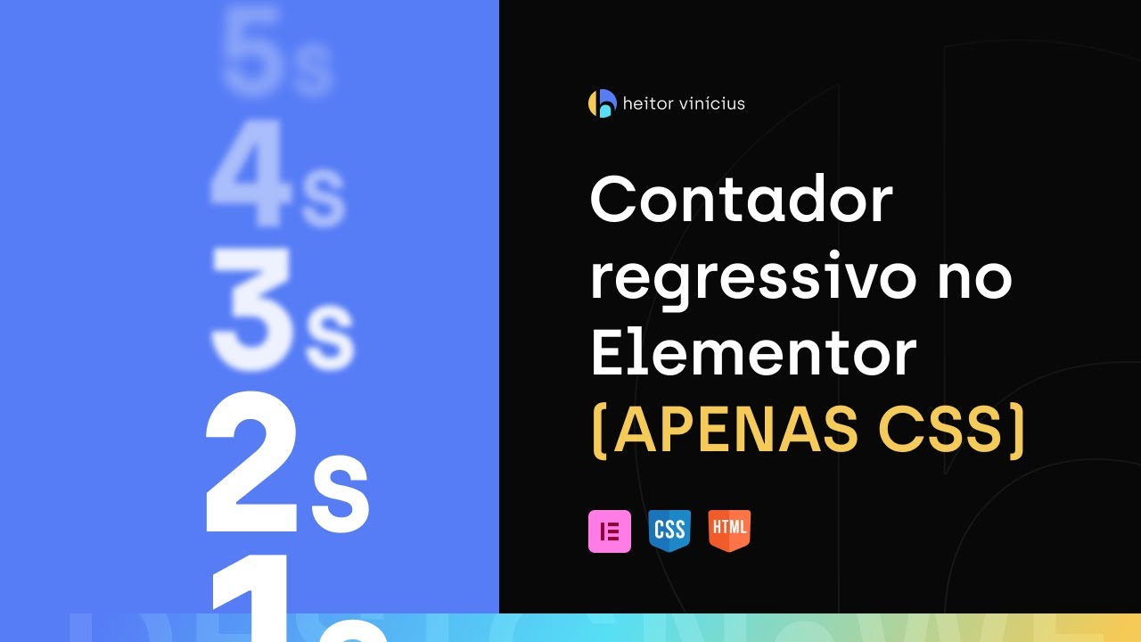Contador regressivo para Página de Obrigado no Elementor (apenas CSS)