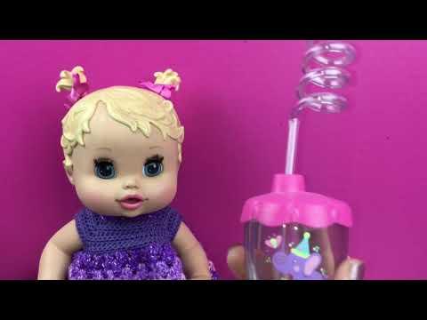 Baby Alive Sip n Slurp Doll Drinks Home Made Juice Packet Tutorial Video