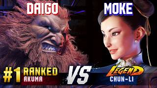 SF6 ▰ DAIGO (#1 Ranked Akuma) vs MOKE (Chun-Li) ▰ High Level Gameplay