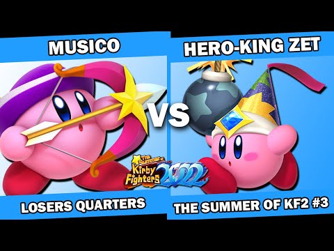 Musico (Staff/Archer) vs Hero-King Zet (Bomb) Kirby Fighters 2 Tournament - Summer of KF2022 Week 3