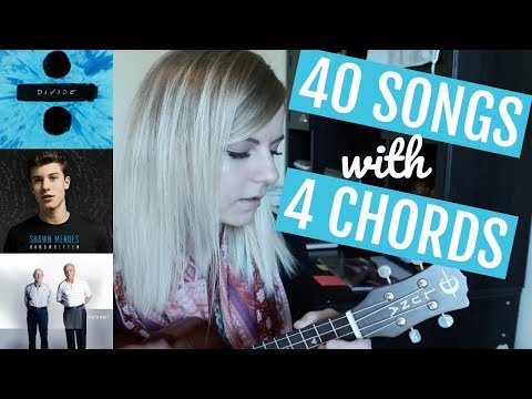 4  basic chords, 40 songs on ukulele