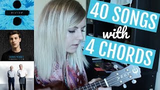 4  basic chords, 40 songs on ukulele
