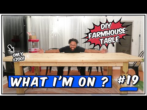 I Built an 8FT Farmhouse Table FROM SCRATCH!| UNDER $300 BUDGET EASY DIY PROJECT, HOW TO
