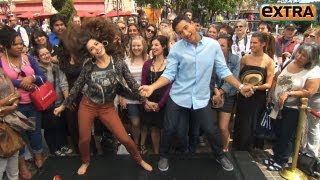 Сара Шахи демонстрирует одно из своих чирлидерских движений 2012