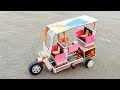 How To Make Matchbox Rickshaw Homemade Diy Matchbox Tuk Tuk Auto Electric Rickshaw