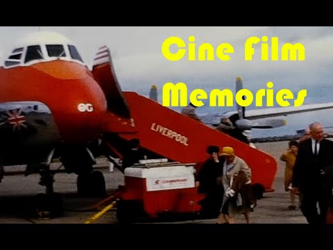 Flying from Northern Ireland to Liverpool in a Vickers Viscount, 1966 Vintage Cine Film