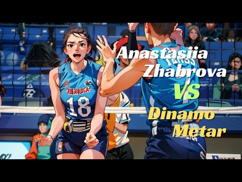 Highlight : Anastasiia Zhabrova | Superliga Parimatch 2023/24 | Round 4 : Dinamo Moscow VS Metar