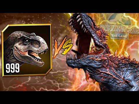 LEVEL 999 T-REX GEN 2 VS WORLD BOSS ALPHA 06!! - Jurassic World - The Game | Ep. 387