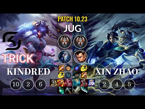 SK Trick Kindred vs Xin Zhao Jungle - KR Patch 10.23