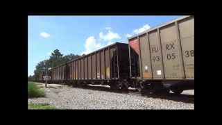 preview picture of video 'NS Action on the Savannah District PRB Coal, Warbonnet, & KCS 8/23/14'