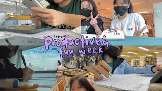 pROductive study vlog 🤩📸libraries, school, open classes, piercing my ears aNd more!
