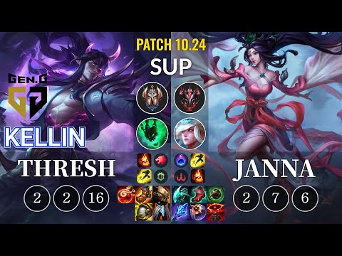 GEN Kellin Thresh vs Janna Sup - KR Patch 10.24