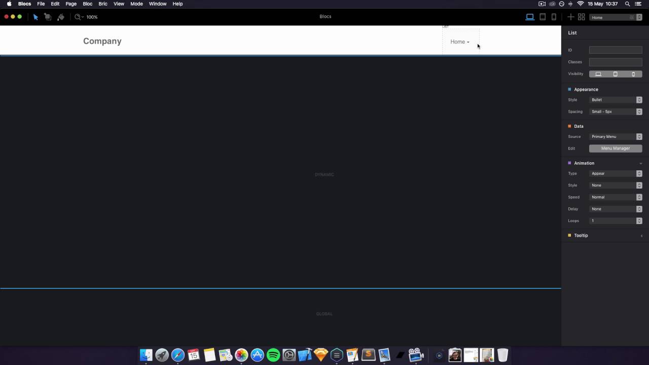 Blocs 2.0 How To Make A Dropdown Menu