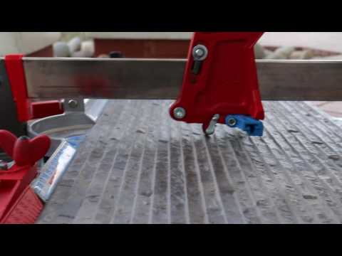 Cutting extremely textured porcelain tile with a manual tile cutter