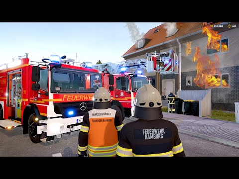 Emergency Call 112 - Hamburg Fire Brigade Respond to Apartment Fire! (Firefighting Simulation)