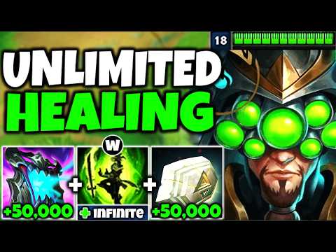 MASTER YI, BUT I HAVE AN INFINITE HEALING GLITCH AND NEVER DIE! (100,000+ DAMAGE SOAKED)