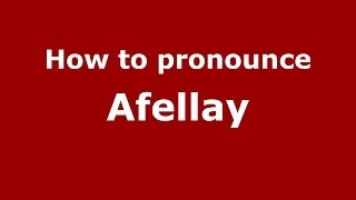 How to pronounce Afellay