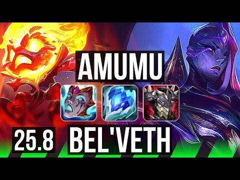 AMUMU vs BEL'VETH (JGL) | Rank 12 Amumu | NA Grandmaster | 25.8