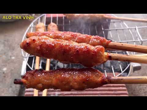 NEM NƯỚNG- Cách làm Nem Nướng dai giòn thơm ngon có màu đẹp mắt cùng với nước chấm béo thơm độc đáo