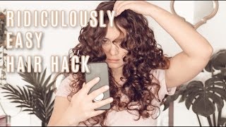 how to get curls at the roots // easy hair hack!