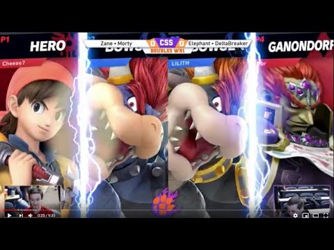 CSS 23 Doubles - W - Zane & Mortality (Bowser) vs. The Elephant & Deltabreaker (Hero/Ganon) - SSBU