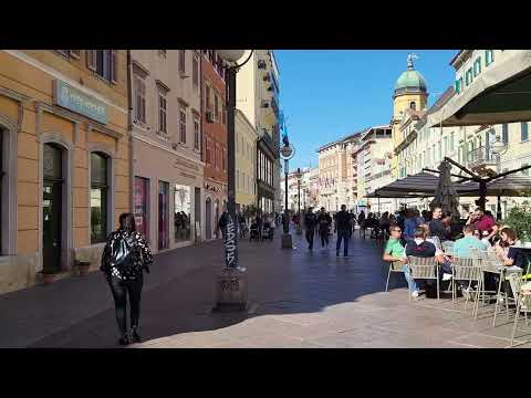 RIJEKA KORZO CROATIA WALKING TOUR 4K 🇭🇷 