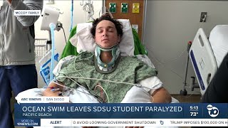 19-year-old SDSU student paralyzed in Pacific Beach swimming accident