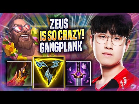 ZEUS IS SO CRAZY WITH GANGPLANK! - T1 Zeus Plays Gangplank TOP vs Darius! | Season 2022