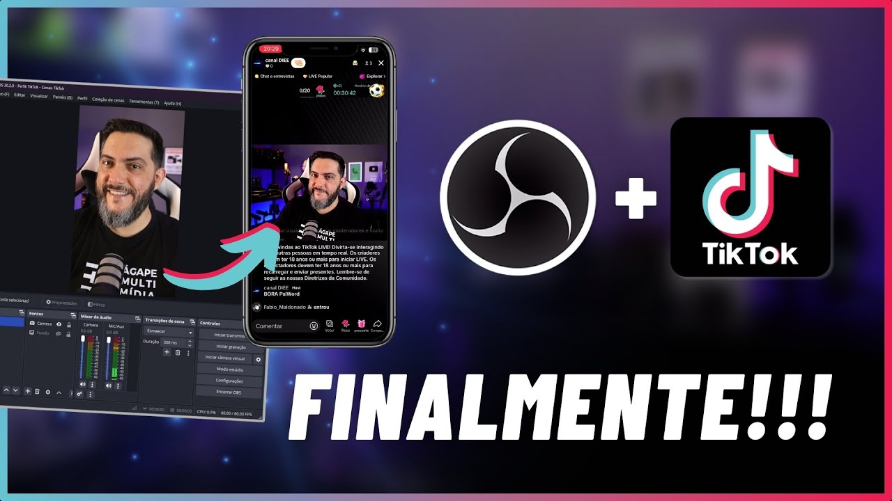 COMO FAZER LIVE NO TIKTOK PELO PC [2024] Direto do OBS Studio, sem usar o TikTok Live Studio!