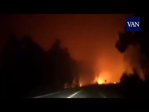 Momento de tensión atrapados en las llamas del incendio de Galicia