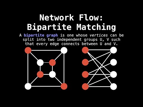 Maximum Bipartite Matching via Network Flow & Augmenting Paths