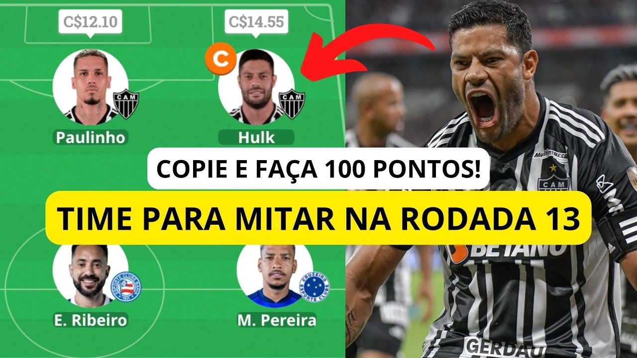 MEU TIME PARA MITAR MAIS UMA VEZ NA RODADA 13! (Cartola FC 2024)