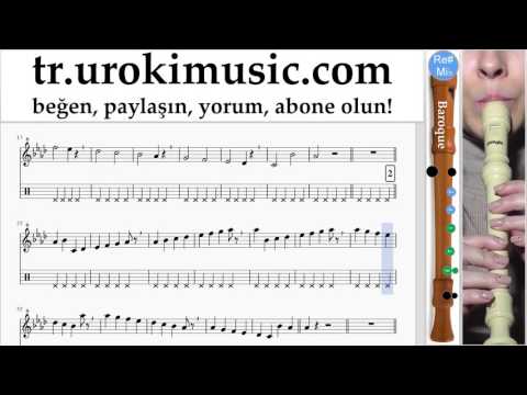 Blok flüt dersleri (B.) The Chainsmokers ft. Halsey - Closer Bölüm#1 um-723
