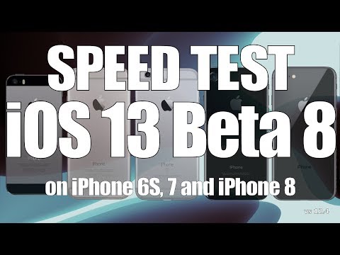 Speed Test : iOS 13 Beta 8 / Public Beta 7 versus iOS 12.4 (Build 17A5572a)