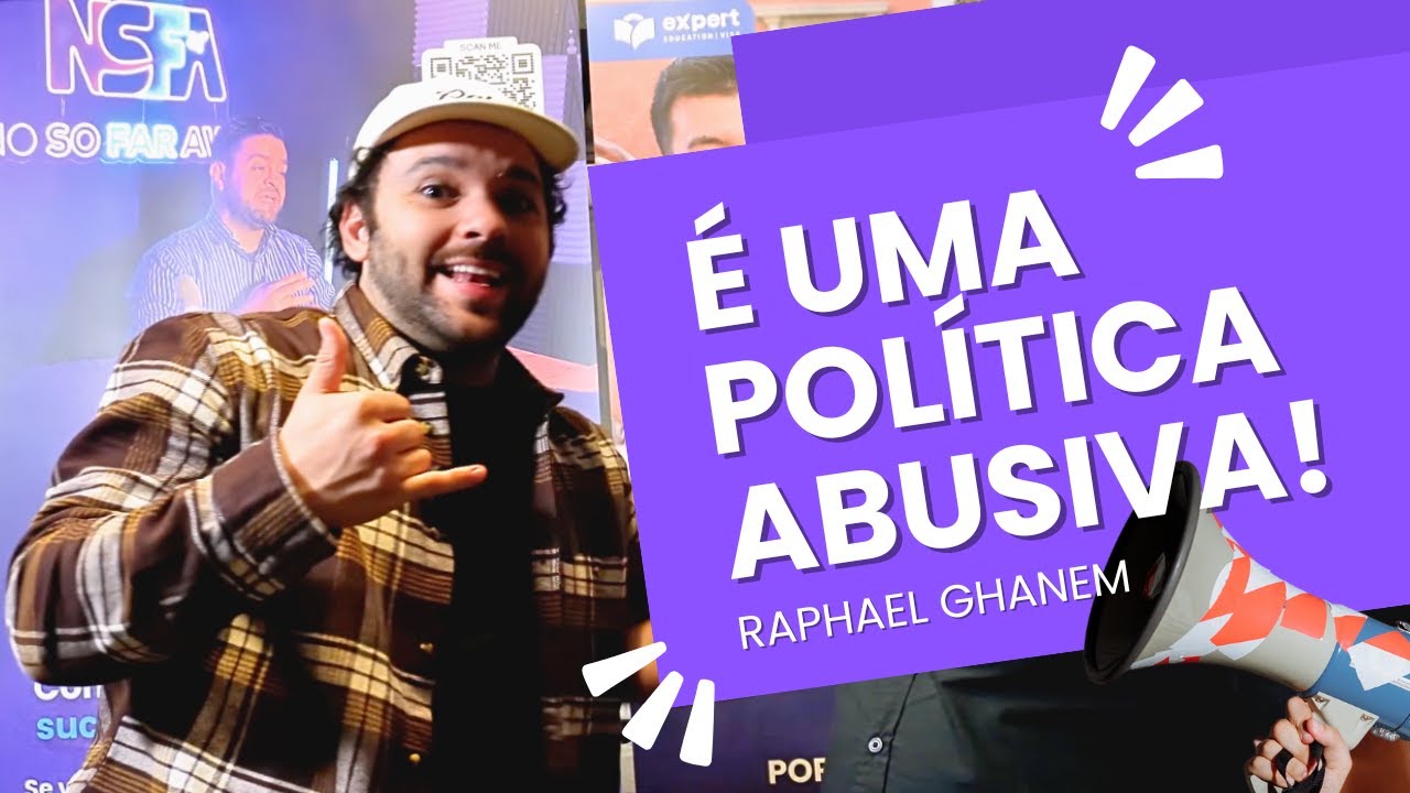 É uma política abusiva! Raphael Ghanem abre o jogo sobre assuntos polêmicos com muito bom humor.