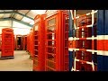 Iconic Red Phoneboxes Wait To Be Refurbished In 'Telephone Graveyard'